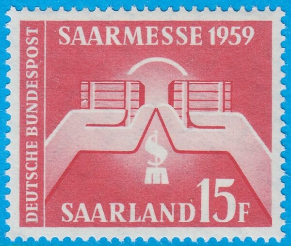 SAAR 1959 M447** Saarmässan 1 kpl