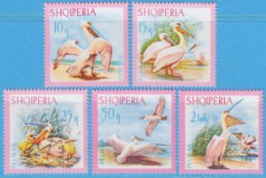 ALBANIEN 1967 M1138-42** krushuvad pelikan 5 kpl