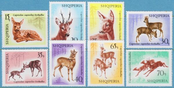 ALBANIEN 1967 M1169-76** rådjur 8 kpl