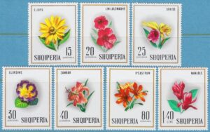 ALBANIEN 1968 M1277-83** blommor 7 kpl