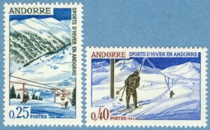 ANDORRA (FR) 1966 M195-6** skidsport 2 kpl