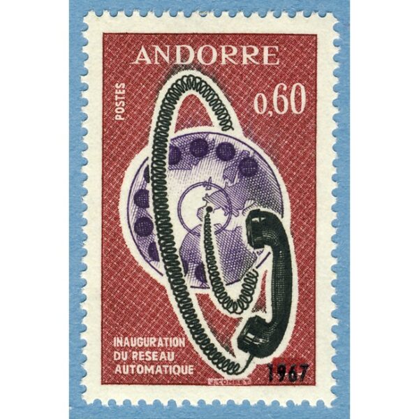 ANDORRA (FR) 1967 M202** telefon - 1 kpl