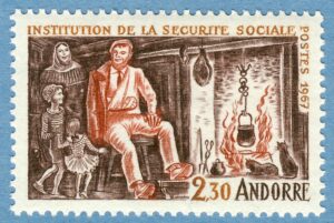 ANDORRA (FR) 1967 M203** socialförsäkring 1 kpl