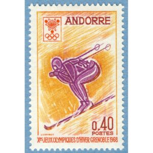 ANDORRA (FR) 1968 M207** skidsport 1 kpl
