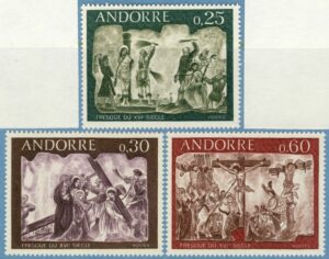 ANDORRA (FR) 1968 M211-13** fresker 3 kpl