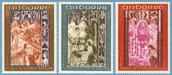 ANDORRA (FR) 1969 M218-20** fresker 3 kpl