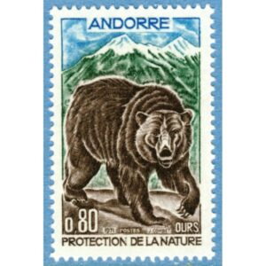 ANDORRA (FR) 1971 M230** björn – Enda i serien med däggdjur