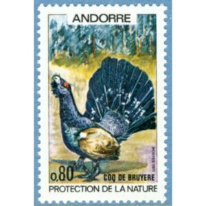 ANDORRA (FR) 1971 M231** tjäder – Enda i serien med fågel
