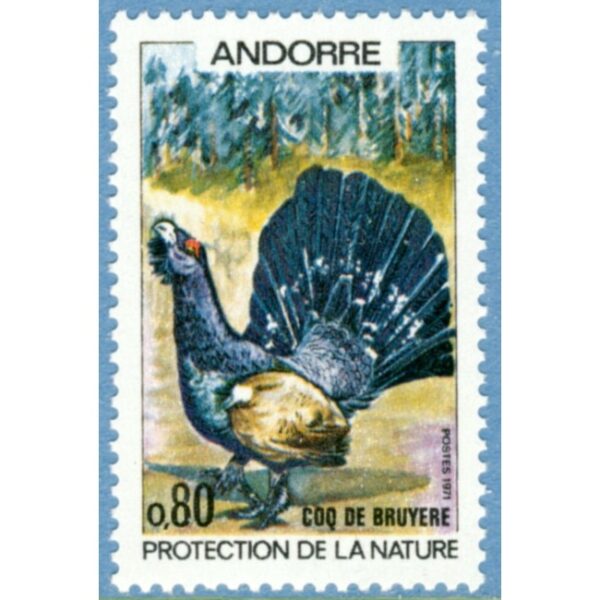 ANDORRA (FR) 1971 M231** tjäder - Enda i serien med fågel
