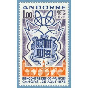 ANDORRA (FR) 1974 M260** vapen, gammal bro i Cahors 1 kpl