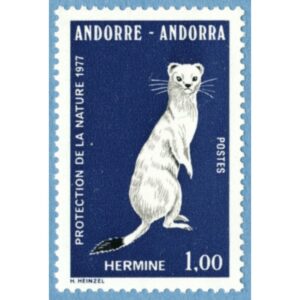 ANDORRA (FR) 1977 M281** . hermelin 1 kpl