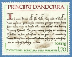 ANDORRA (FR) 1978 M294** Pareagefördraget 1 kpl