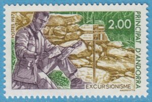 ANDORRA (FR) 1987 M385** vandrare med karta 1 kpl