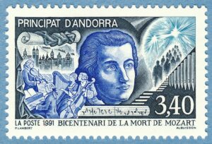 ANDORRA (FR) 1991 M429** Mozart 1 kpl