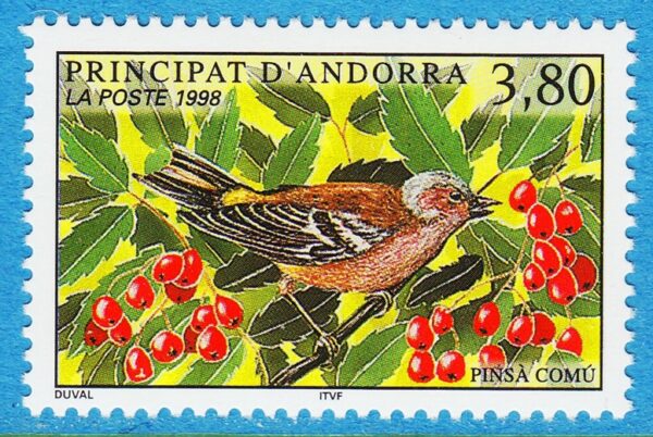 ANDORRA (FR) 1998 M523** bofink - 1 kpl