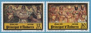 ANDORRA (SP) 1981 M142-3** altarbilder i kyrkan i Encamp 2 kpl