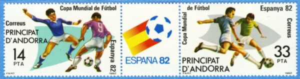 ANDORRA (SP) 1982 M155-6** Fotbolls-VM 2 kpl