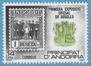 ANDORRA (SP) 1982 M159** frimärksutställning 1 kpl