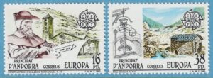 ANDORRA (SP) 1983 M165-6** Europa Cept – kyrka – vattenkvarn 2 kpl