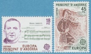 ANDORRA (SP) 1985 M181-2** Europa Cept – musik – fresk 2 kpl