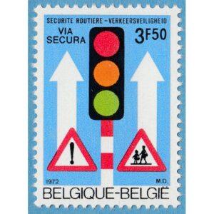 BELGIEN 1972 M1671** vägmärken 1 kpl