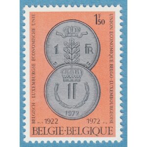 BELGIEN 1972 M1673** mynt 1 kpl