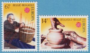 BELGIEN 1976 M1857-8** Europa Cept – konsthantverk 2 kpl