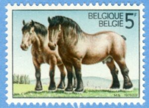 BELGIEN 1976 M1862** ardennerhästar 1 kpl