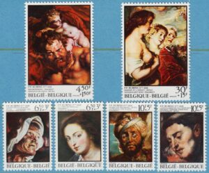 BELGIEN 1976 M1868-73** konst av Peter Paul Rubens 6 kpl