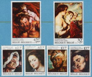 BELGIEN 1976 M1868-73** konst av Peter Paul Rubens 6 kpl
