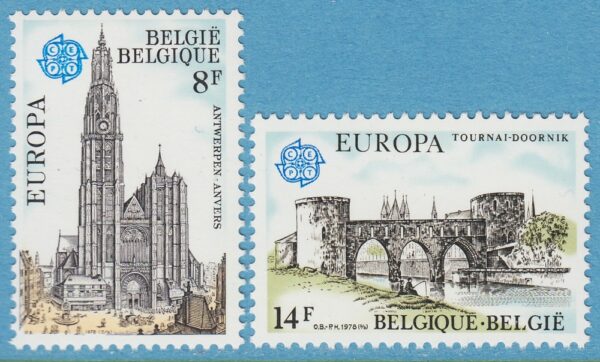 BELGIEN 1978 M1943-4** Europa Cept - katedral - bro 2 kpl