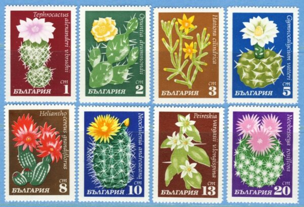 BULGARIEN 1970 M1991-8** kaktusar 8 kpl