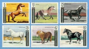 BULGARIEN 1991 M3903-8** hästar 6 kpl