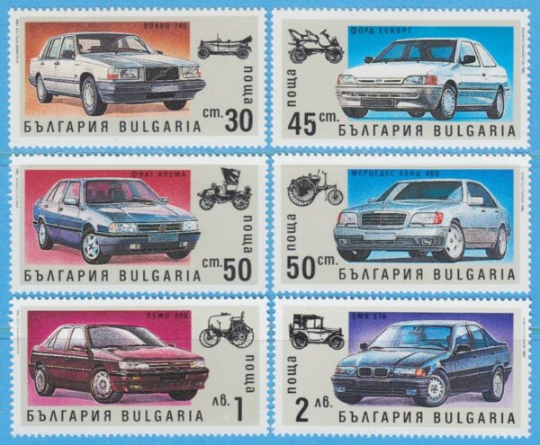 BULGARIEN 1992 M3968-73** bilar 6 kpl bl.a. VOLVO .
