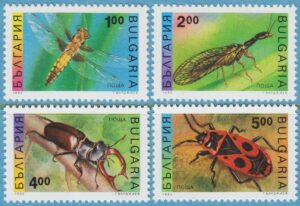 BULGARIEN 1993 M4093-6** insekter 4 kpl