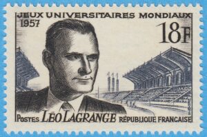 FRANKRIKE 1957 M1155** Leo Lagrange – universitetsspelen 1 kpl
