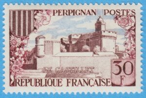 FRANKRIKE 1959 M1269** slottet Perpignan 1 kpl
