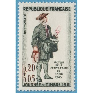 FRANKRIKE 1961 M1339** brevbärare i Paris 1760 1 kpl