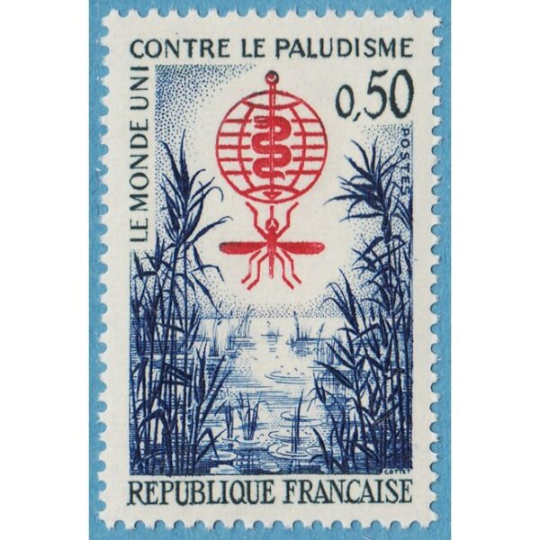 FRANKRIKE 1962 M1392** kamp mot malaria 1 kpl