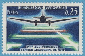 FRANKRIKE 1964 M1471** nattpostflyg 1 kpl