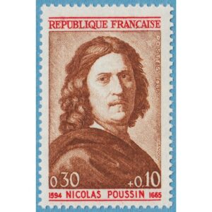 FRANKRIKE 1965 M1502** konst: Nicolas Poussin – självporträtt 1 kpl