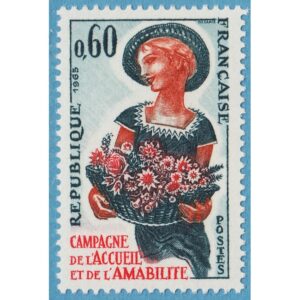 FRANKRIKE 1965 M1508** blomsterflicka 1 kpl