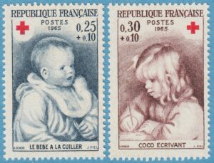FRANKRIKE 1965 M1532-3** konst av Renoir 2 kpl