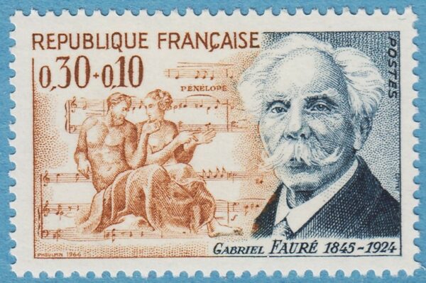 FRANKRIKE 1966 M1553** Gabriel Faure - kompositör 1 kpl
