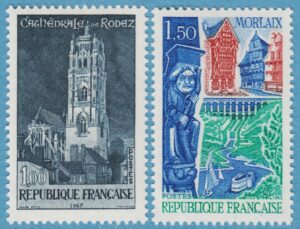 FRANKRIKE 1967 M1585-6** turism – katedralen i Rodez 2 kpl
