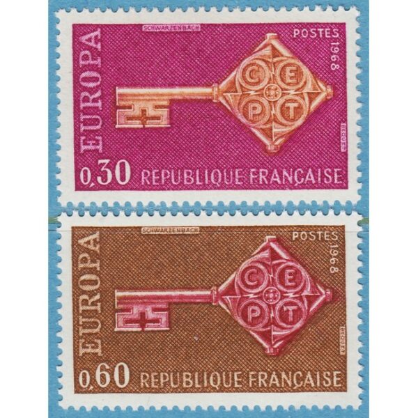 FRANKRIKE 1968 M1621-2** Europa Cept 2 kpl