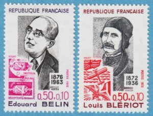 FRANKRIKE 1972 M1799-0** Edouard Belin – Louis Bleriot 2 kpl