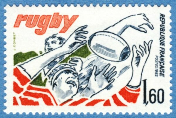 FRANKRIKE 1982 M2355** rugby 1 kpl