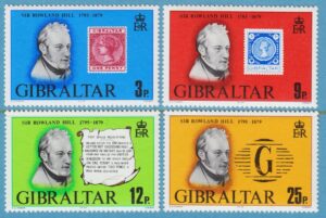 GIBRALTAR 1979 M387-90** Rowland Hill 4 kpl