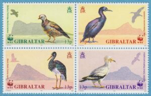 GIBRALTAR 1991 M619-22** fåglar 4 kpl